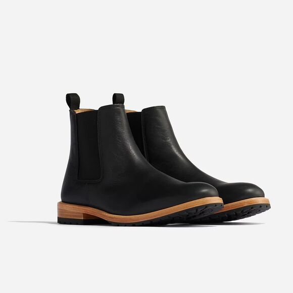 Nisolo Men\'s BLACK Marco Everyday Chelsea Leather Boots $268 NIB‎ SZ 13 main image 4